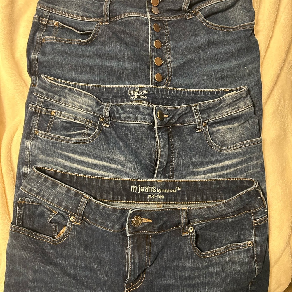 Maurices High Rise Dark Blue Jeans